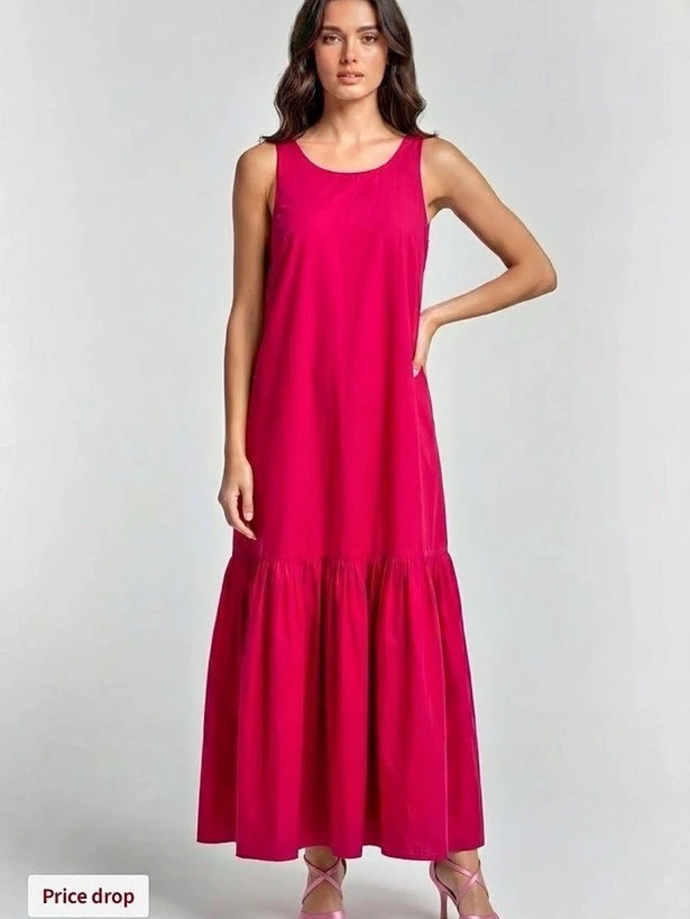 & Other stories Fuchsia Cotton Maxi Dress in XS Like New